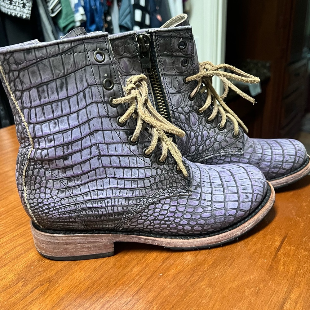 HTF purple croc Manchester